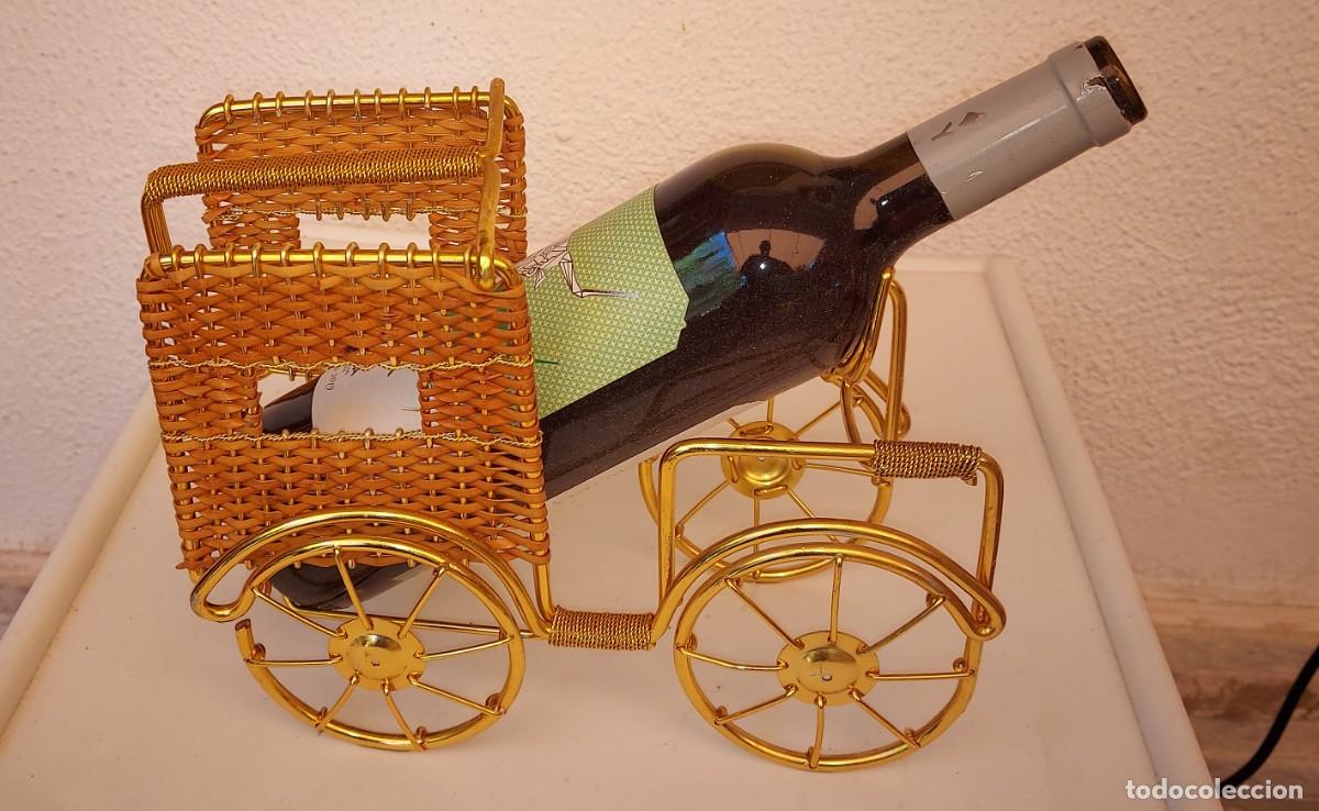 Cajas y cajitas met&aacute;licas: PORTABOTELLAS MET&Aacute;LICO VINTAGE. Y BOTELLA DE VINO /