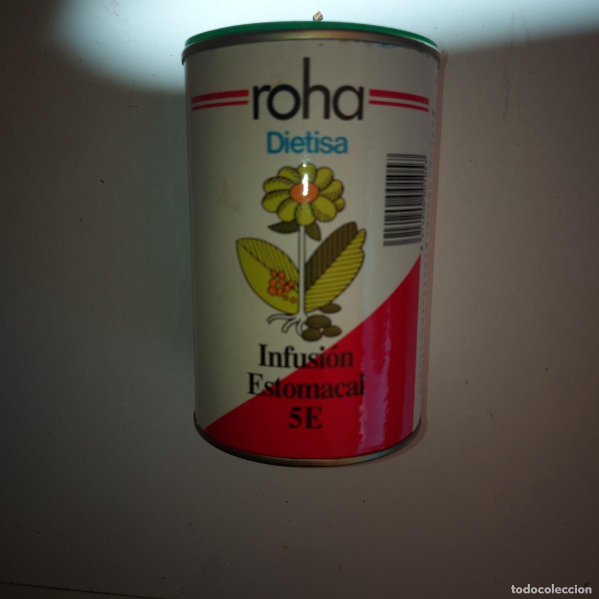 Cajas y cajitas met&aacute;licas: ANTIGUIO BOTE ROA DIETISA, INFUSION ESTOMACAL
