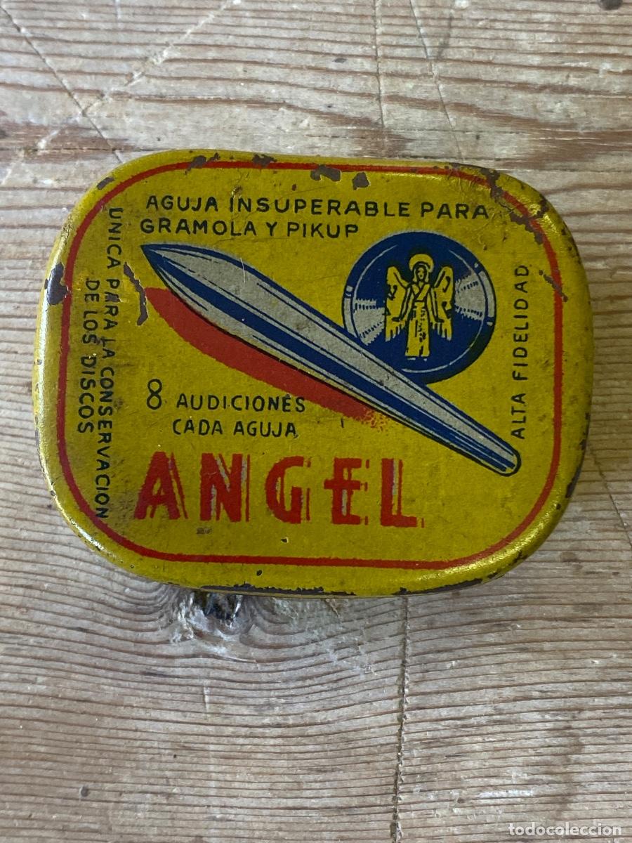 Cajas y cajitas met&aacute;licas: Cajita agujas gram&oacute;fono - ANGEL - ver fotos