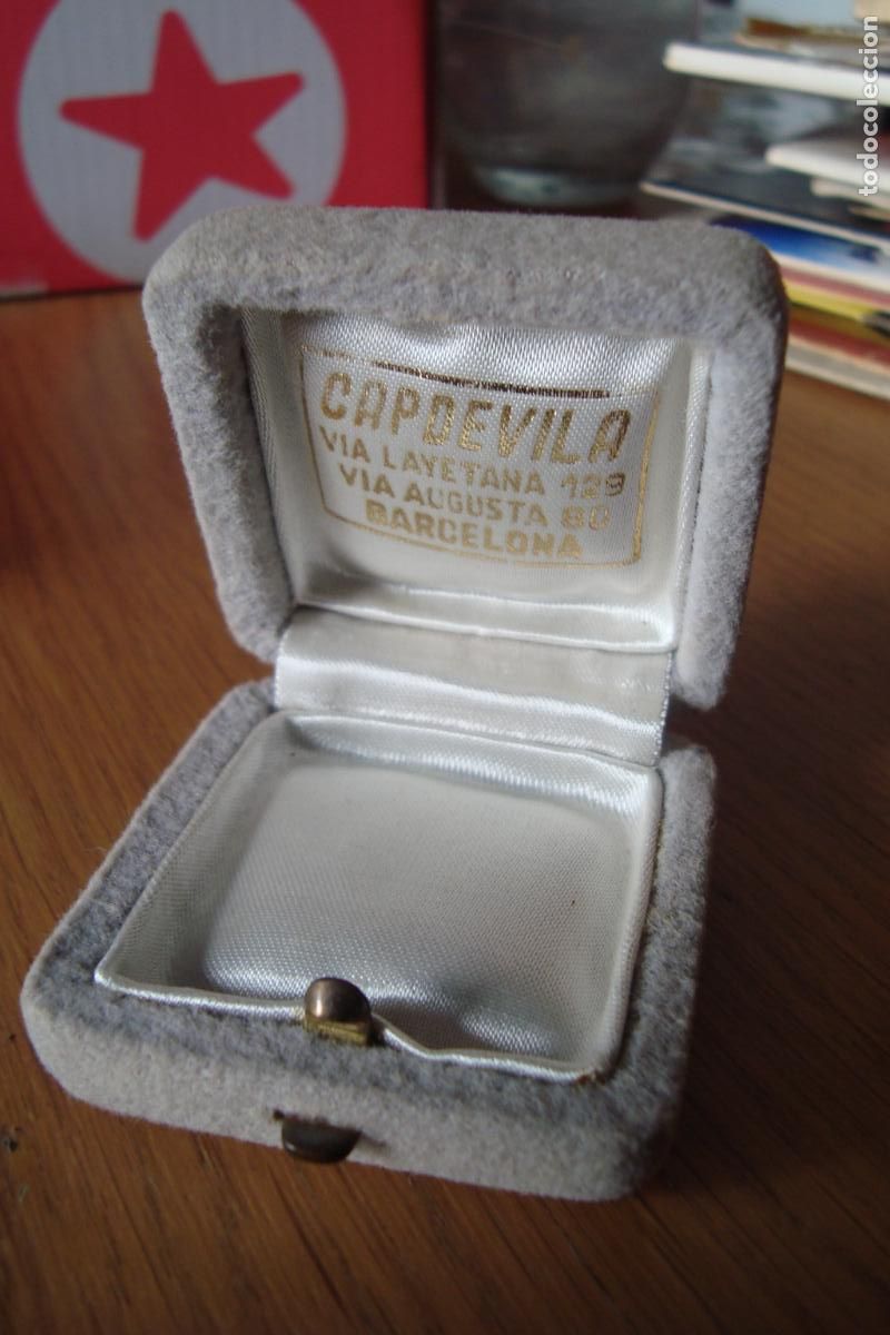 Cajas y cajitas met&aacute;licas: ANTIGUA CAJITA O ESTUCHE DE JOYERIA CAPDEVILA BARCELONA. SIGLO XX