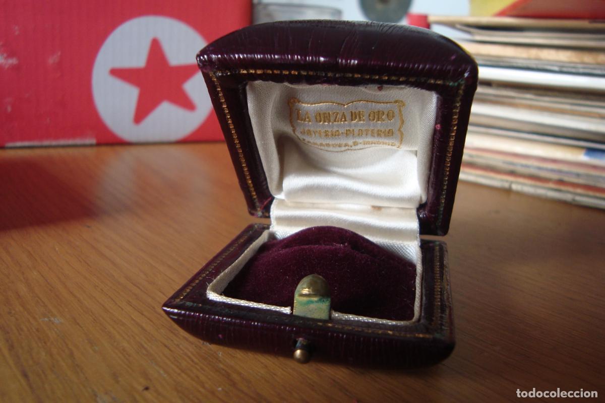 Cajas y cajitas met&aacute;licas: ANTIGUA CAJITA O ESTUCHE DE JOYERIA LA ONZA DE ORO MADRID. LUJO. PIEL. SIGLO XX
