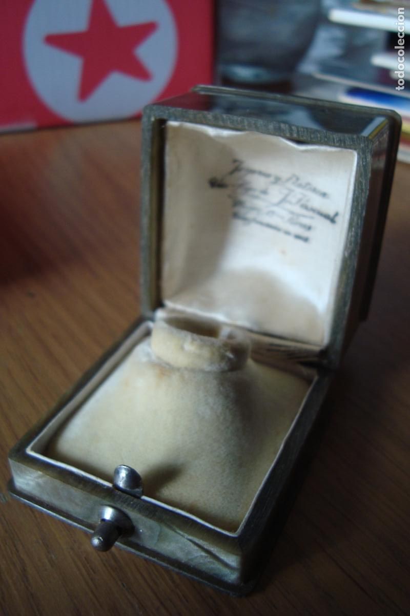 Cajas y cajitas met&aacute;licas: ANTIGUA CAJITA O ESTUCHE DE JOYERIA PLATERIA HIJO DE J. PASCUAL. REUS. IMITACION NACAR.