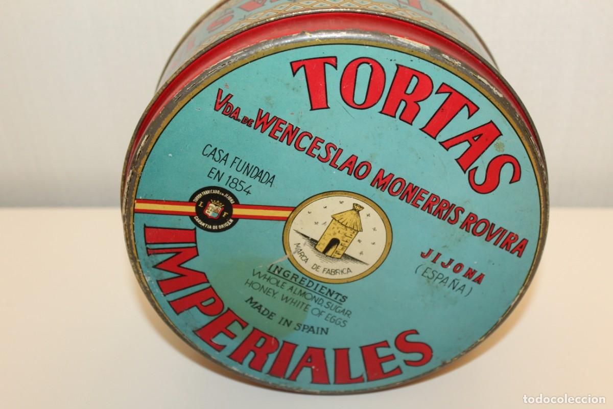 Cajas y cajitas met&aacute;licas: LATA LITOGRAFIADA TORTAS IMPERIALES JIJONA (ESPA&Ntilde;A) MADE IN SPAIN