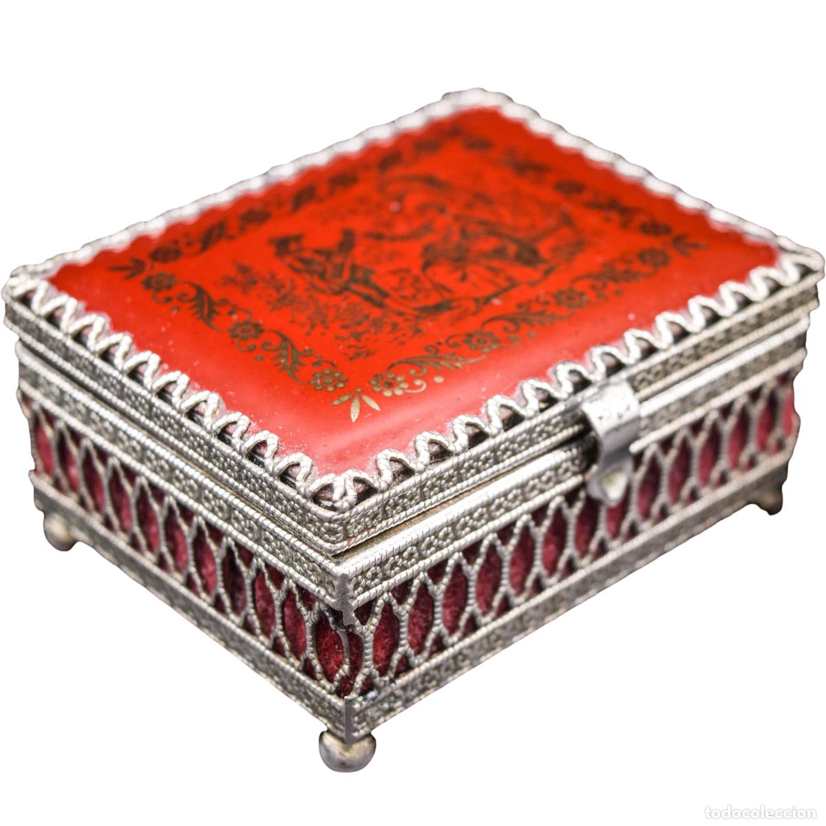 Cajas y cajitas met&aacute;licas: Joyero / caja de aleaci&oacute;n en filigrana