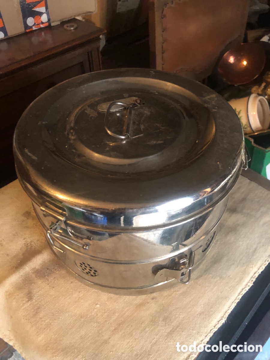Cajas y cajitas met&aacute;licas: ANTIGUA CAJA MET&Aacute;LICA PARA GASAS ESTERILIZADAS