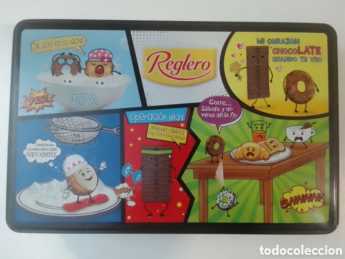 Cajas y cajitas met&aacute;licas: Caja met&aacute;lica vac&iacute;a Reglero.