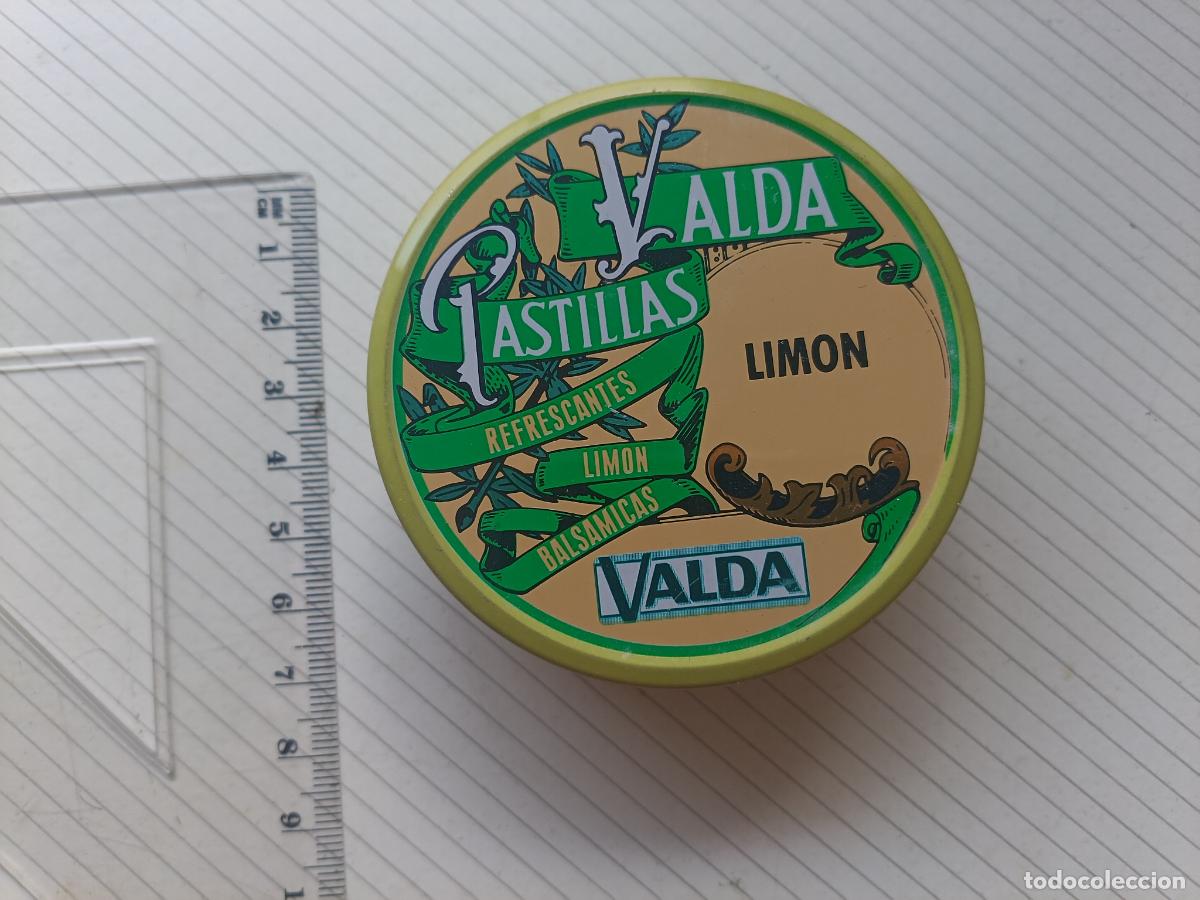 Cajas y cajitas met&aacute;licas: Caja de pastillas Valda, lim&oacute;n