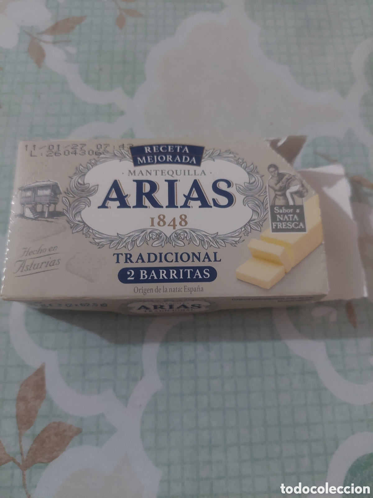 Cajas y cajitas met&aacute;licas: CAJITA EMBOLTORIO MANTEQUILLA ARIAS TRADICIONAL 125 G VAC&Iacute;A