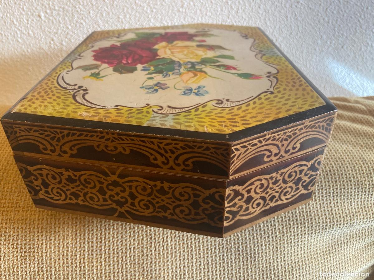 Cajas y cajitas met&aacute;licas: Caja de madera antigua - Foto 4