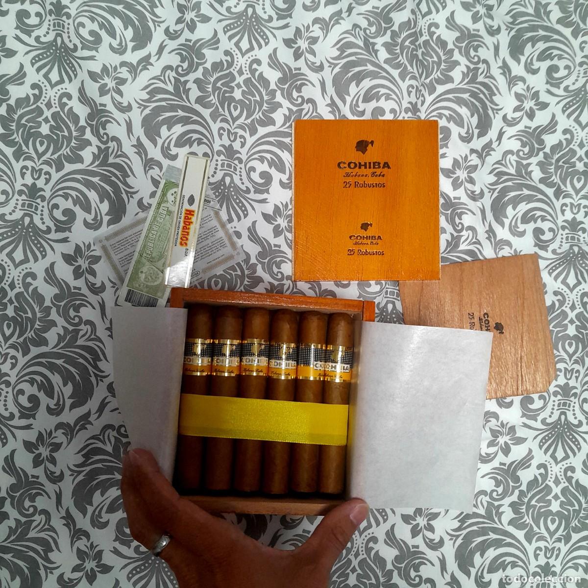 Cajas y cajitas met&aacute;licas: Caja de Puros Originales Habanos Cohiba Robustos