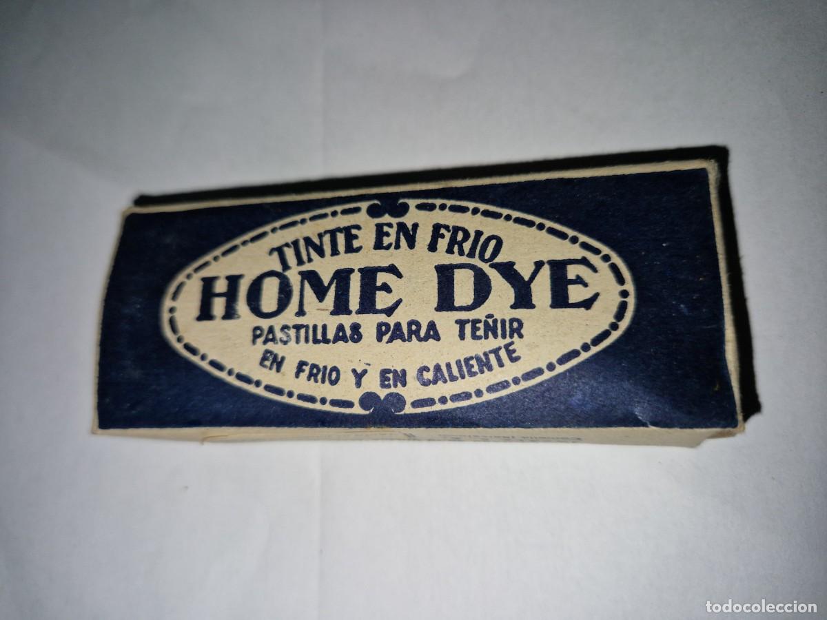 Cajas y cajitas met&aacute;licas: ANTIGUA CAJA PASTILLAS PARA TE&Ntilde;IR HOME DYE,