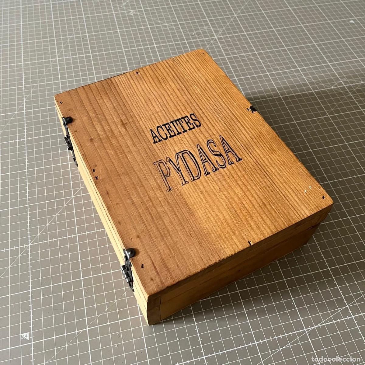 Cajas y cajitas met&aacute;licas: Estuche caja madera Aceites Pydasa Ja&eacute;n, 2 compartimentos, 18x24 cm