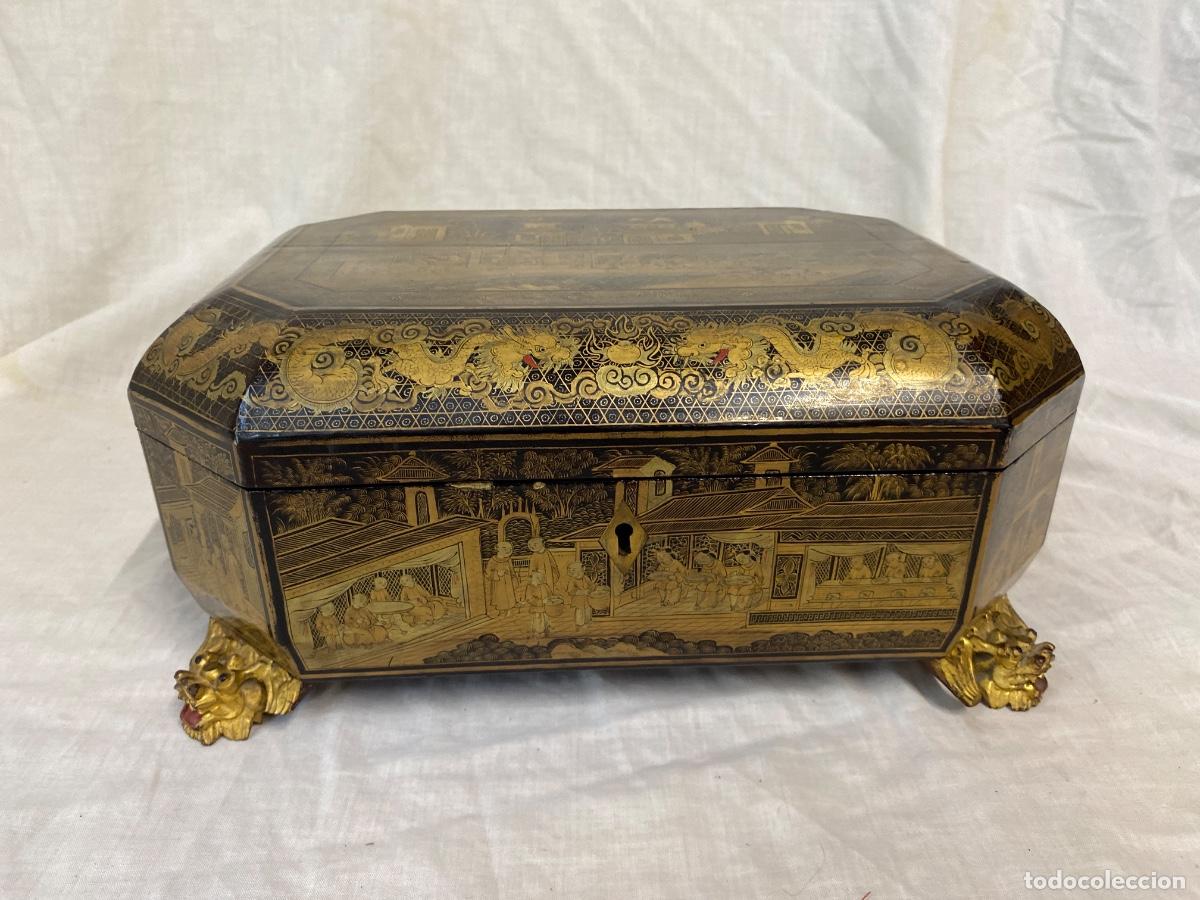 Cajas y cajitas met&aacute;licas: CAJA-COSTURERO CHINA DEL SIGLO XIX. DINAST&Iacute;A QUING.