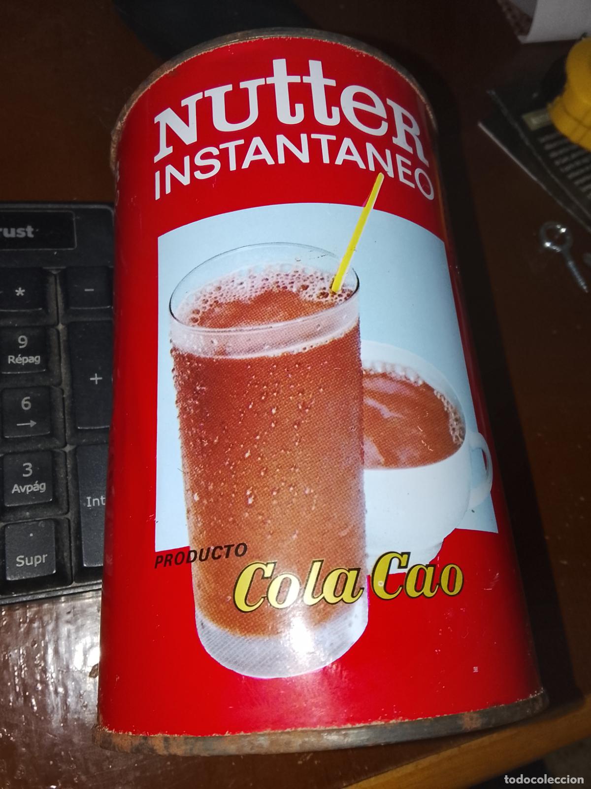 Cajas y cajitas met&aacute;licas: Antiguo Bote Colecci&oacute;n NUTTER INSTANT&Aacute;NEO de COLA CAO (Nutrexpa) - A&ntilde;os 60 -Sin tapa