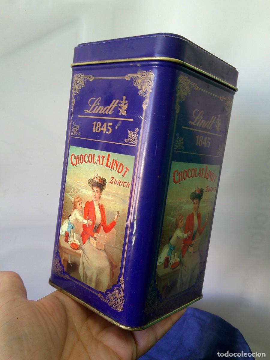Cajas y cajitas met&aacute;licas: &iexcl;&iexcl; CAJA.: &rdquo;LINDT&rdquo;. (Chocolate) Metalica. BONITOS Graficos.. COLECCION. ORIGINAL. !! C-33.