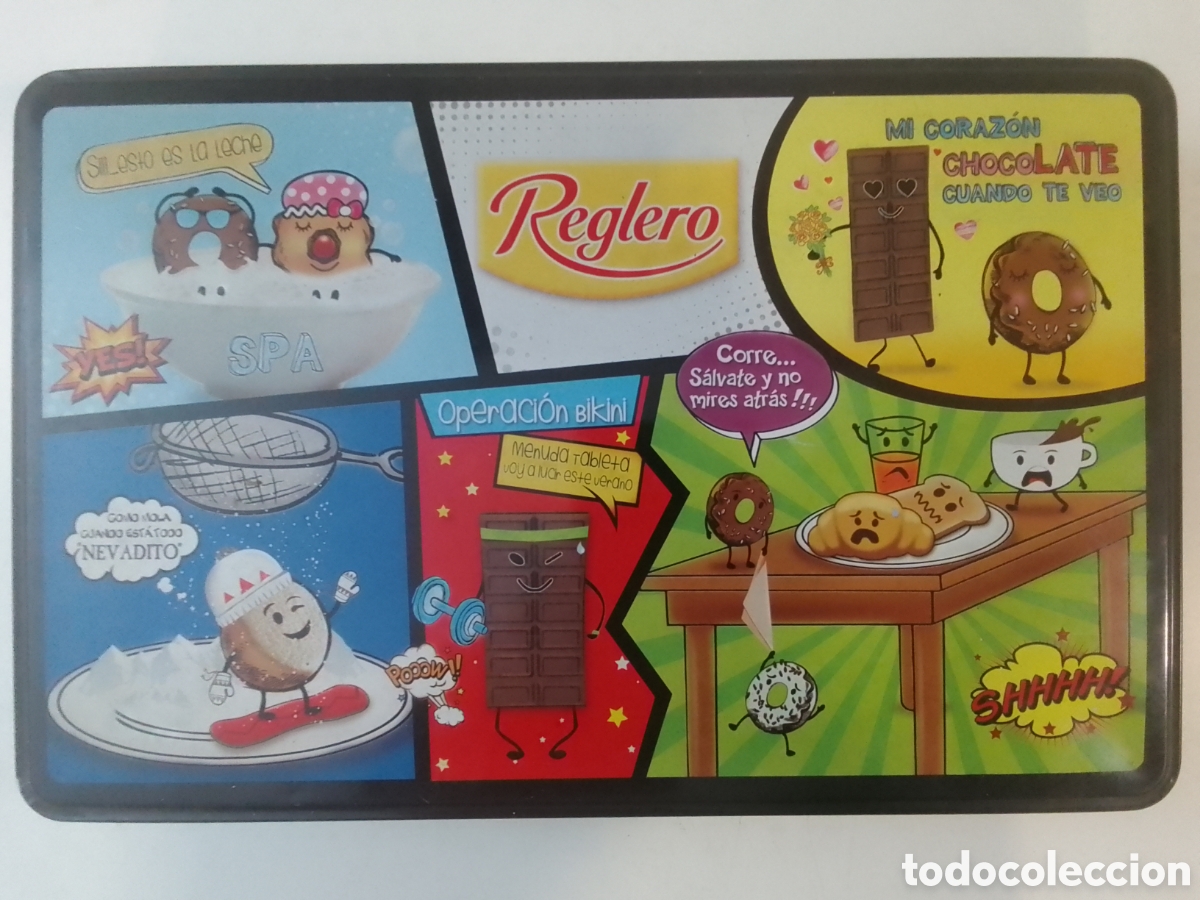 Cajas y cajitas met&aacute;licas: Caja met&aacute;lica vac&iacute;a Reglero.