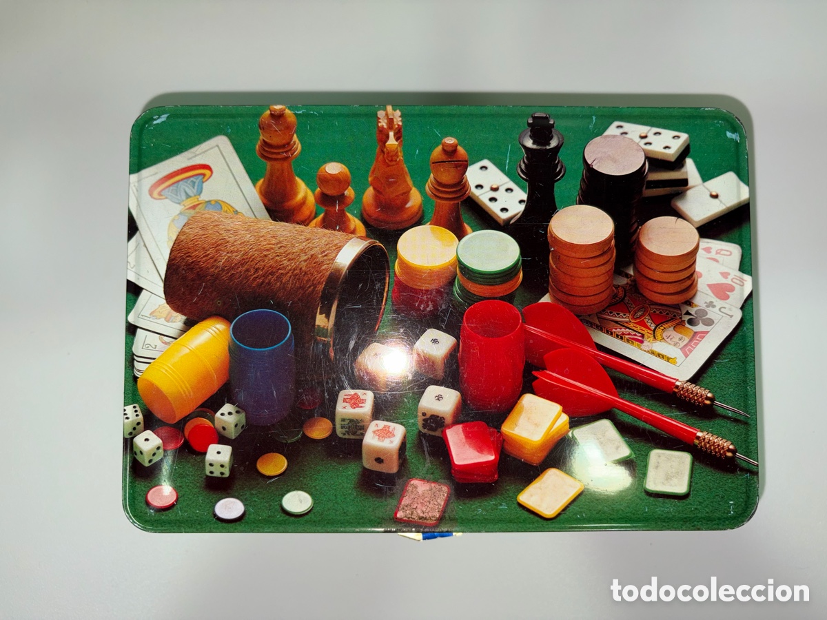 Cajas y cajitas met&aacute;licas: Lata de ColaCao de juegos de mesa
