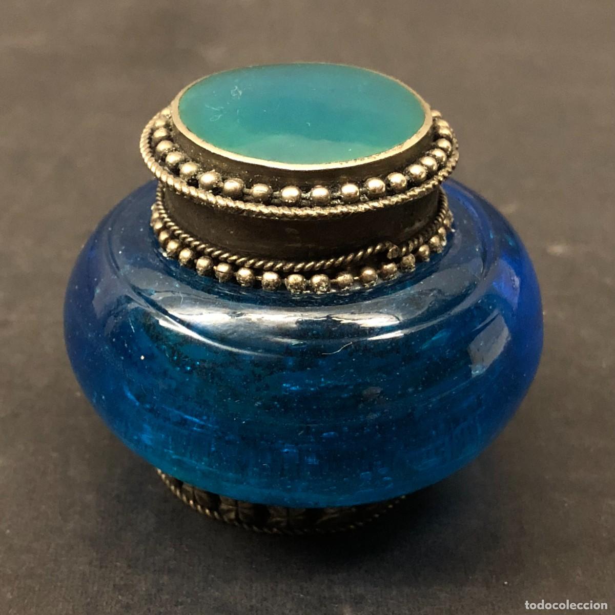 Cajas y cajitas met&aacute;licas: PRECIOSA CAJITA DE COLECCION EN CRISTAL Y METAL TRABAJADO - DISE&Ntilde;O - 5 X 4,5 CM / 1144