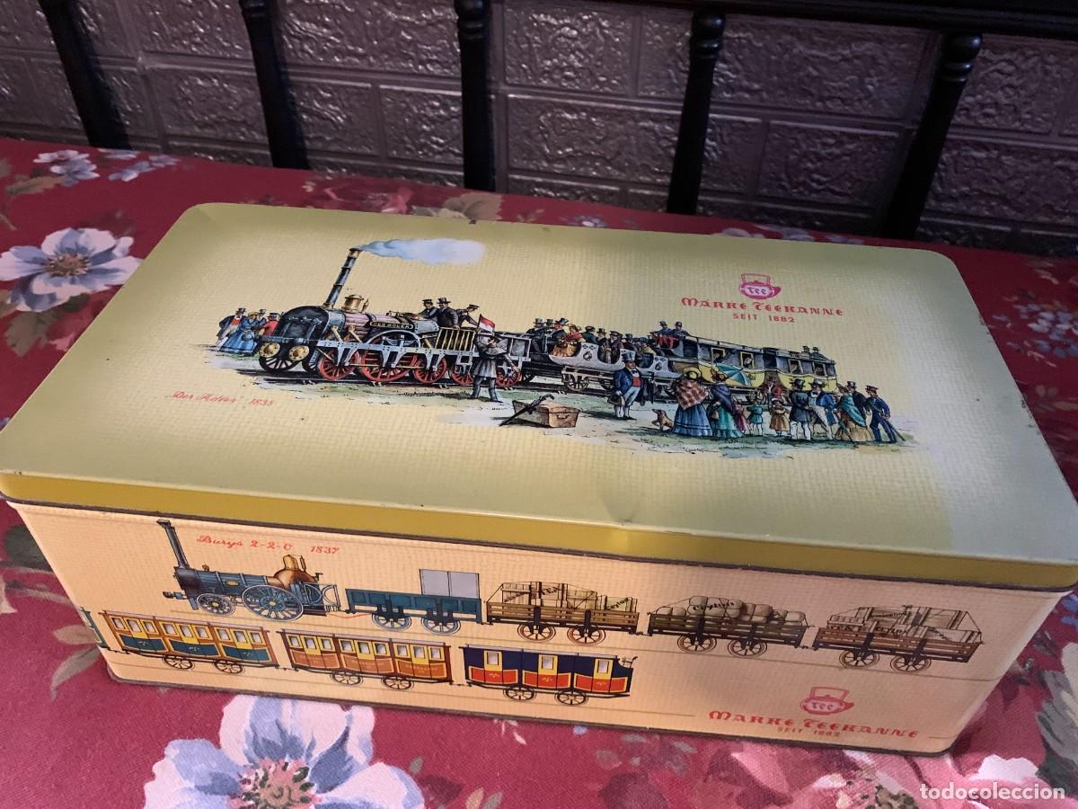 Cajas y cajitas met&aacute;licas: GRAN CAJA DE HOJALATA DE T&Eacute; ALEMANA MARKE TEEKANNE -DUSSELDORF 38 x 19 x 14 CM