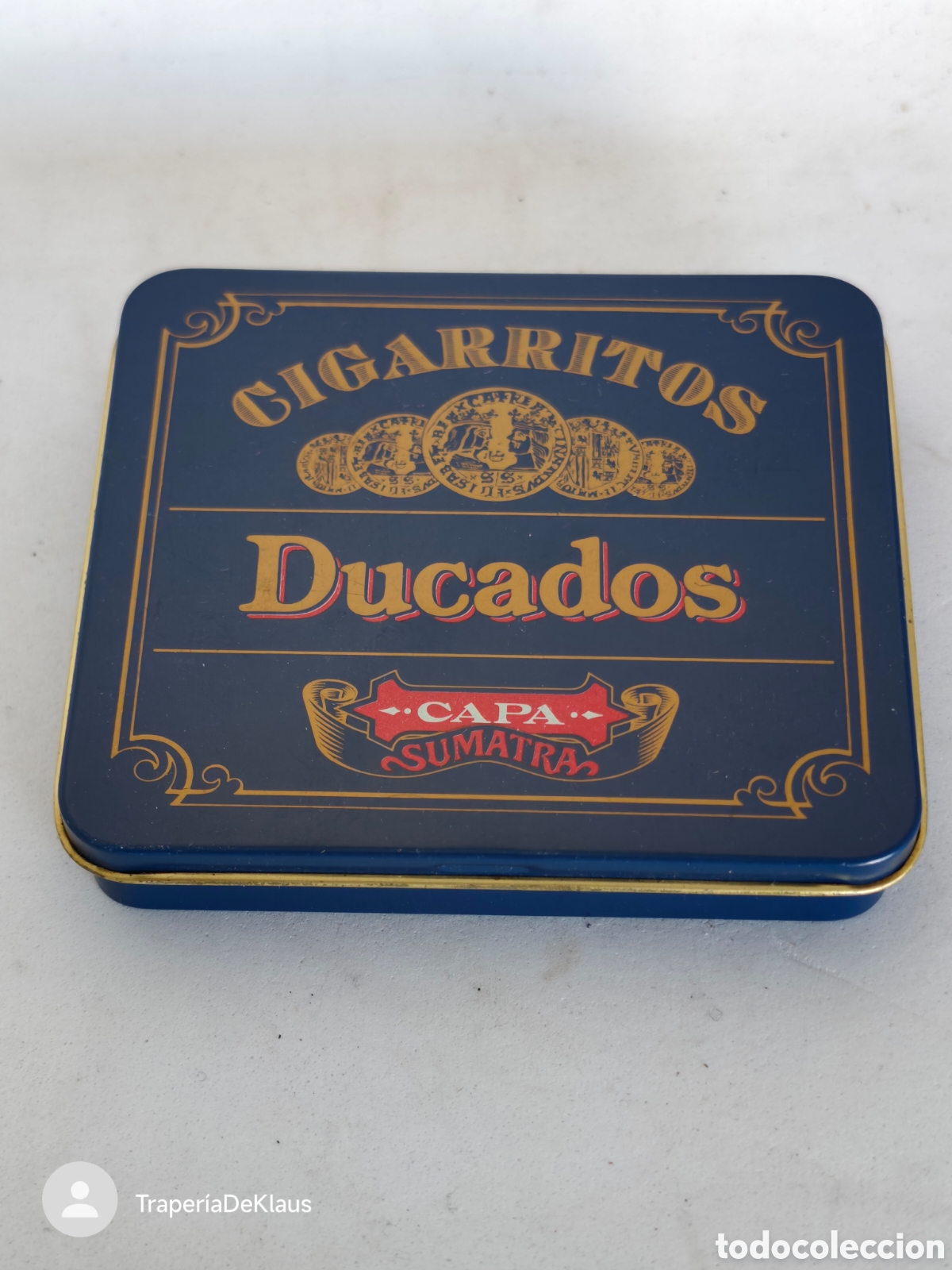 Cajas y cajitas met&aacute;licas: Lata vintage Cigarritos Ducados - car106