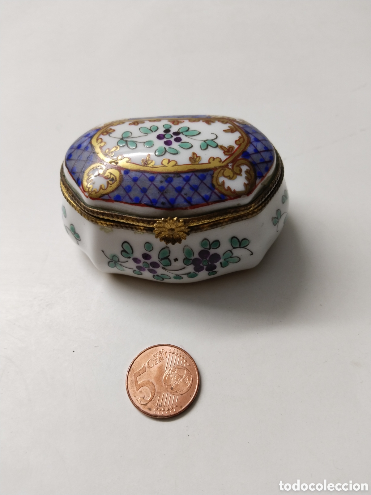 Cajas y cajitas met&aacute;licas: Cajita de porcelana francesa