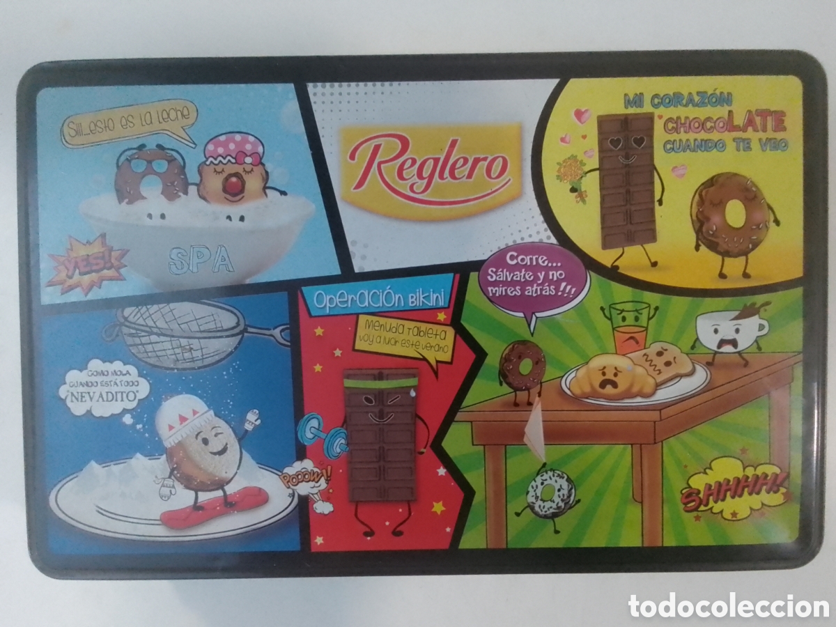 Cajas y cajitas met&aacute;licas: Caja met&aacute;lica vac&iacute;a Reglero.