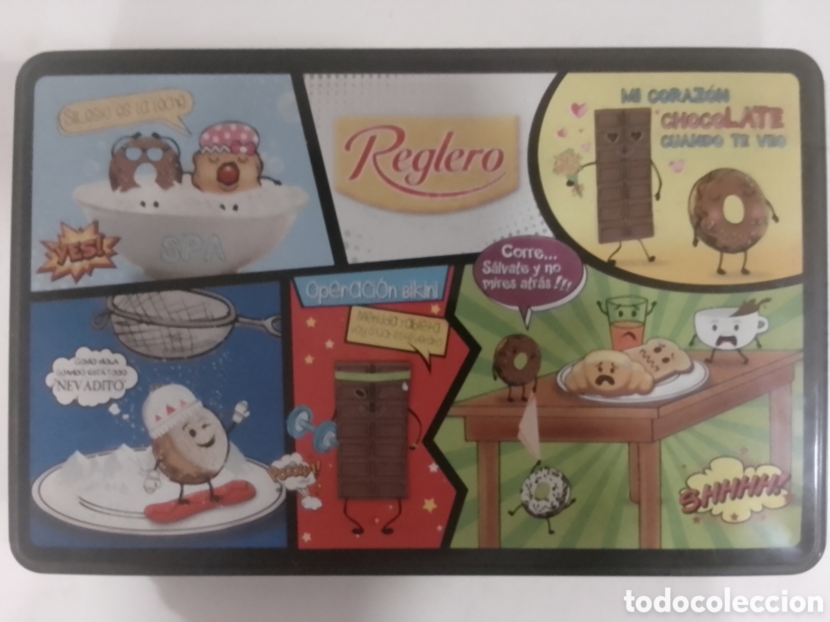 Cajas y cajitas met&aacute;licas: Caja met&aacute;lica vac&iacute;a Reglero.