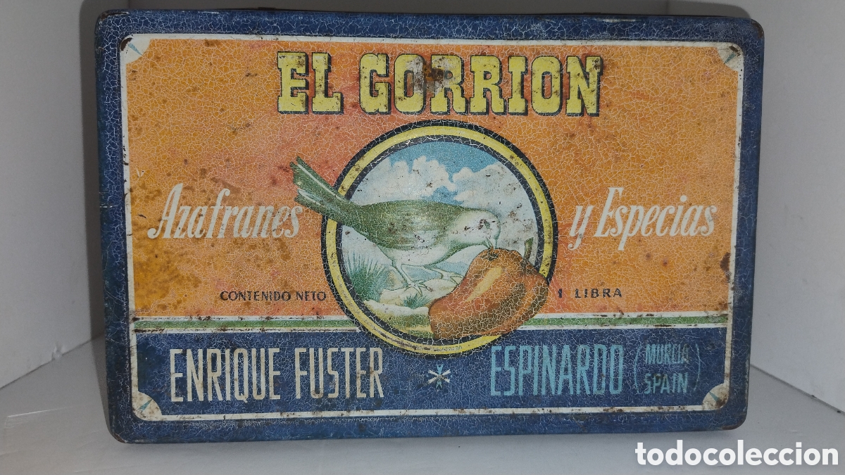 Cajas y cajitas met&aacute;licas: Caja azafranes El Gorrion