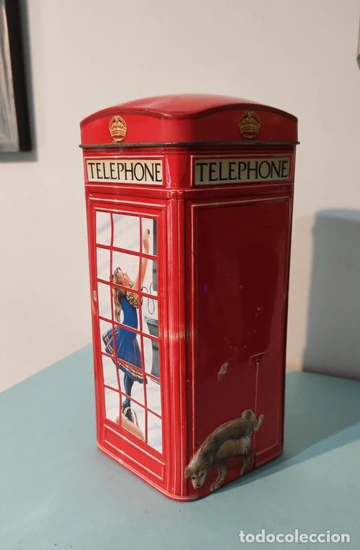 Cajas y cajitas met&aacute;licas: HUCHA MET&Aacute;LICA - TELEPHONE KIOSK (CHURCHILLS) - CABINA TEL&Eacute;FONICA INGLESA.