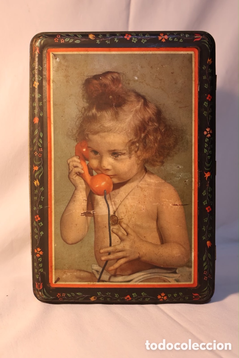 Cajas y cajitas met&aacute;licas: LATA VINTAGE GALLETAS