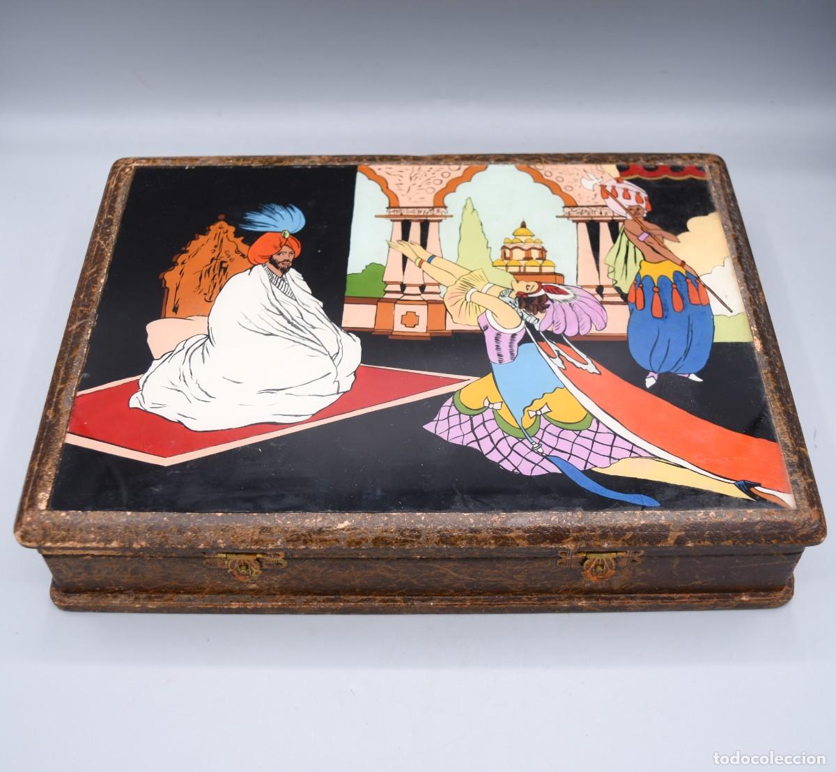Cajas y cajitas met&aacute;licas: Caja antigua art dec&oacute; - Foto 2