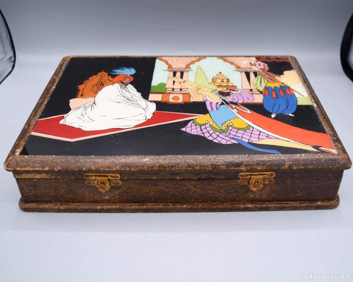 Cajas y cajitas met&aacute;licas: Caja antigua art dec&oacute; - Foto 6