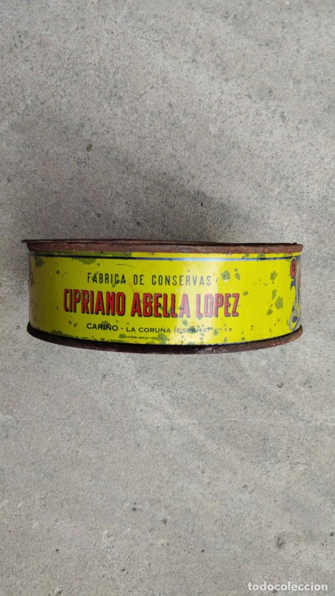 Bo&icirc;tes et petites bo&icirc;tes m&eacute;talliques: CIPRIANO ABELLA LOPEZ.-LA ENCARNACION.-FABRICA DE CONSERVAS.-CAJA METALICA.-CARI&Ntilde;O.-LA CORU&Ntilde;A.