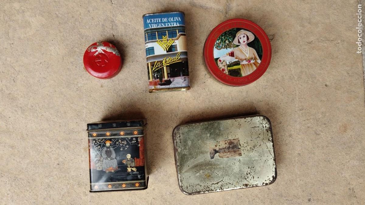 Cajas y cajitas met&aacute;licas: LOTE DE 5 CAJAS METALICAS.