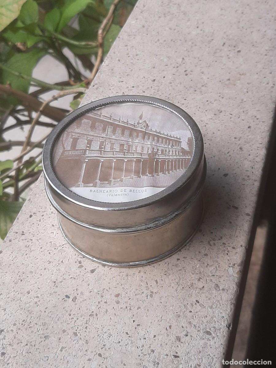 Cajas y cajitas met&aacute;licas: Caja met&aacute;lica del Balneario de Bell&uacute;s (Valencia)