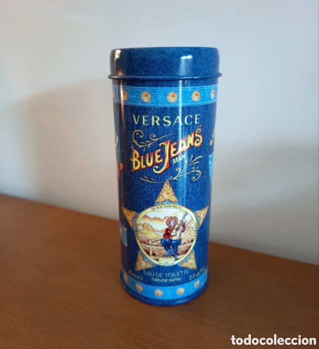 Cajas y cajitas met&aacute;licas: Lata Versace Blue Jeans Man