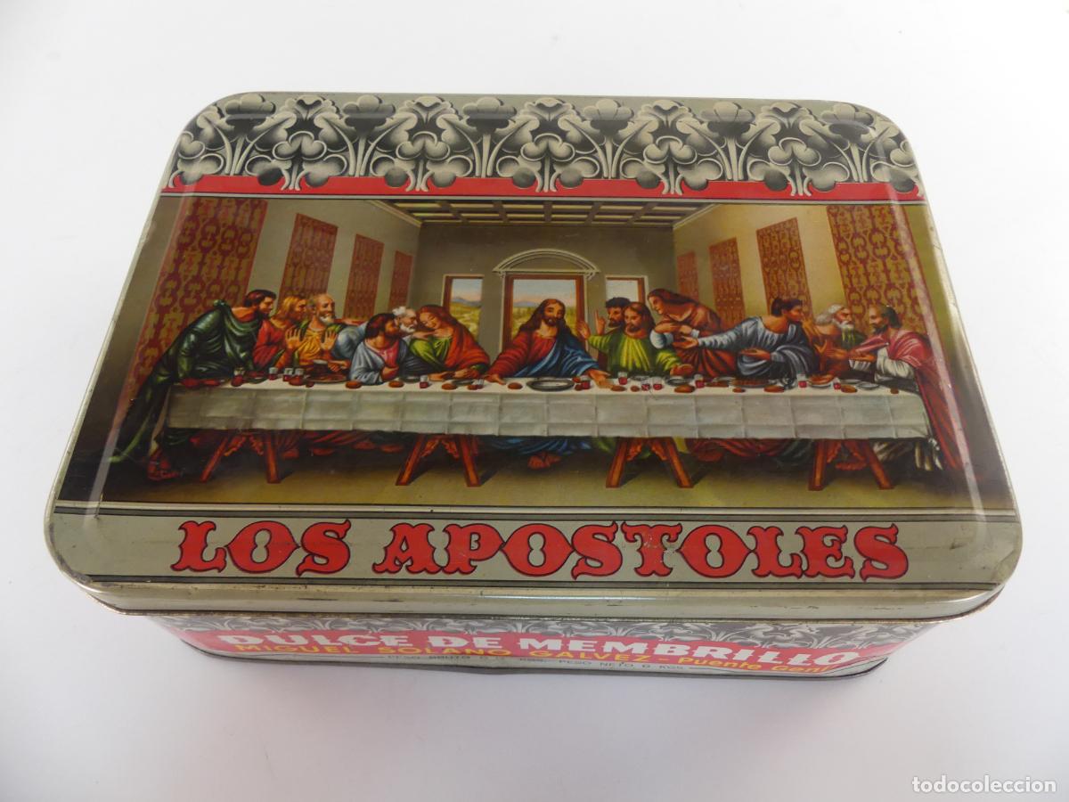 Boxes and metal boxes: CAJA DE HOJALATA DULCE DE MEMBRILLO LOS APOSTOLES
