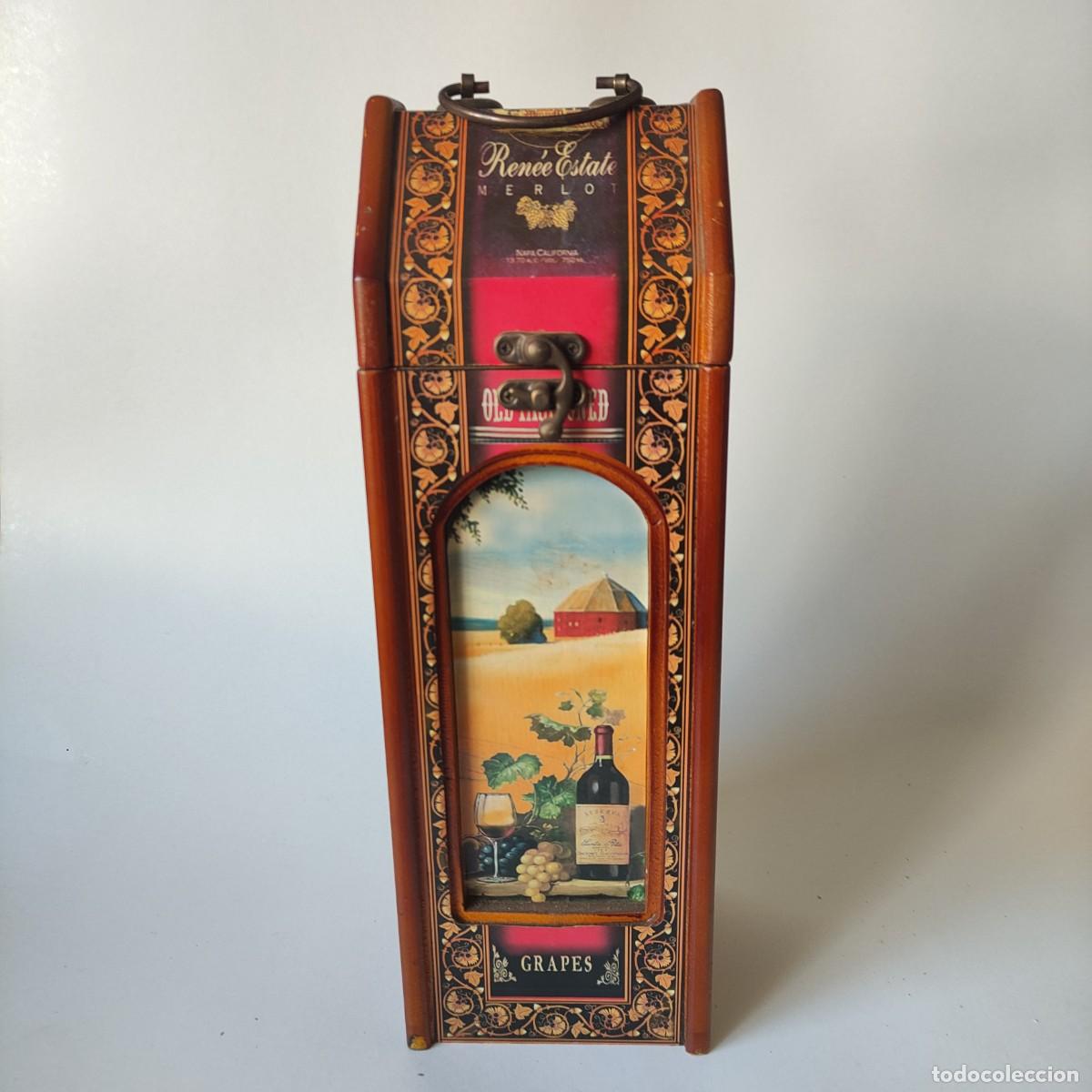 Cajas y cajitas met&aacute;licas: Caja Vintage de vino Ren&eacute;e Estate ** Merlot** juani