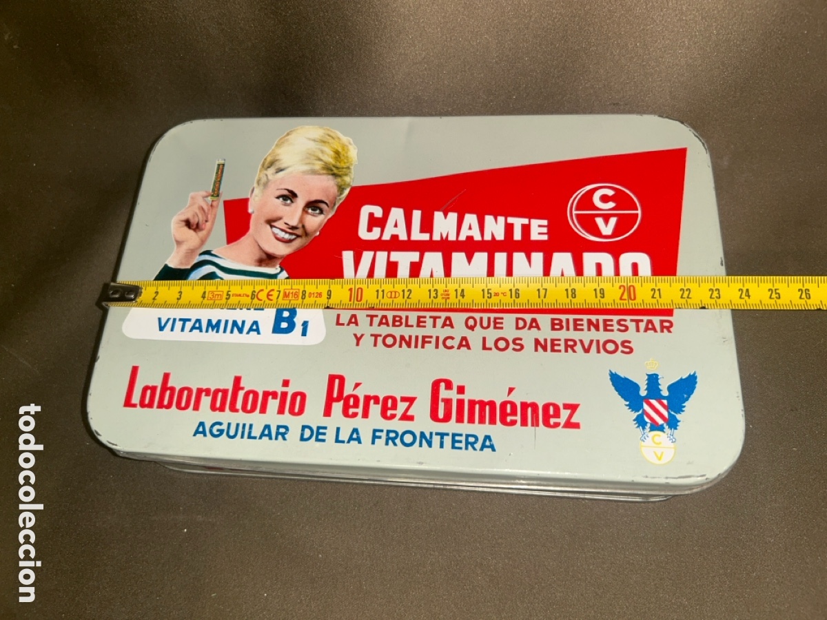 Cajas y cajitas met&aacute;licas: LATA, CAJA DE CALMANTE VITAMINADO