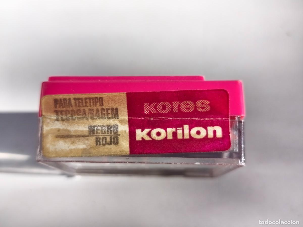 Cajas y cajitas met&aacute;licas: CAJA PLASTICO - KORES KORILON - CINTA PARA TELETIPO TECOSA / SAGEM - NEGRO ROJO