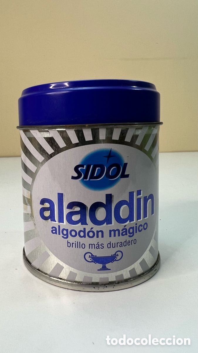 Cajas y cajitas met&aacute;licas: CAJA ENVASE LATA DE ALGOD&Oacute;N M&Aacute;GICO ALADDIN PARA PULIR METALES Abrillantador