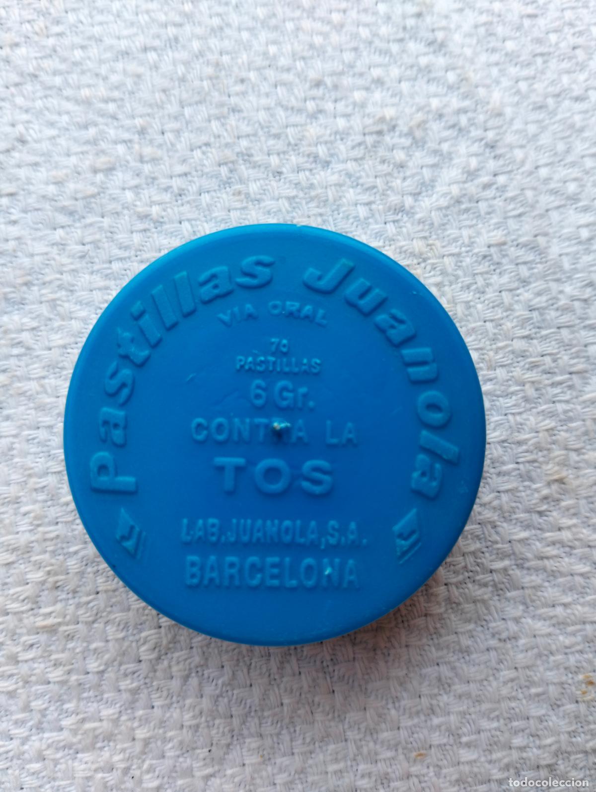 Caixas e caixinhas met&aacute;licas: Pastillas juanola via oral contra la tos caja cajita peque&ntilde;a circular color azul antigua