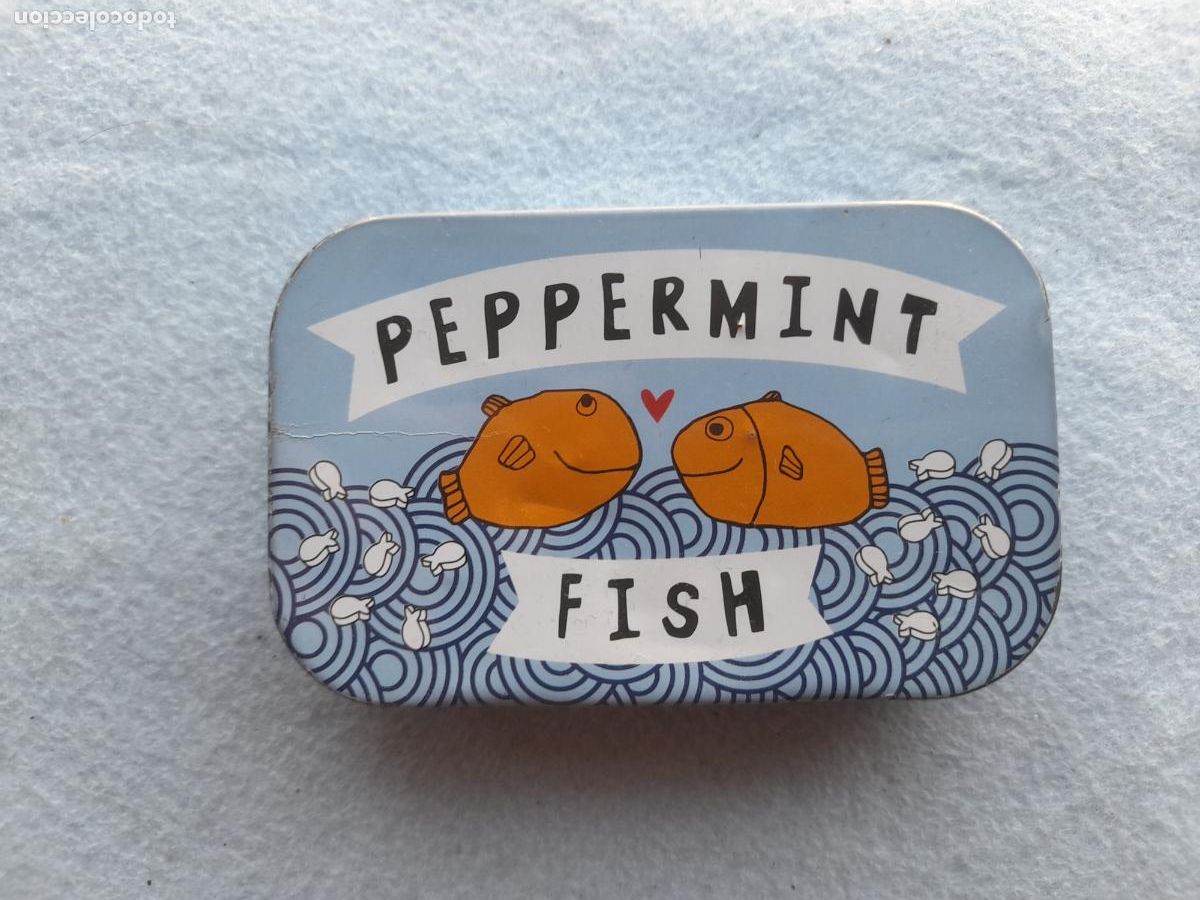 Cajas y cajitas met&aacute;licas: Cajita de lata Peppermint Fish.