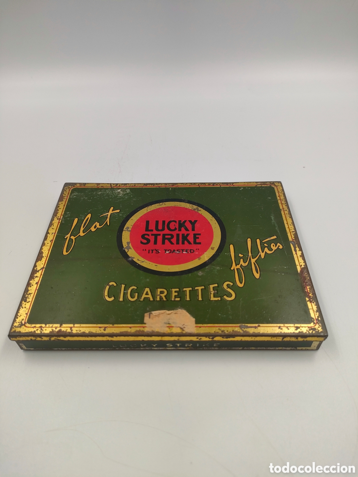 Cajas y cajitas met&aacute;licas: Caja Met&aacute;lica Vintage Lucky Strike &rdquo;Flat Fifties&rdquo; (A&ntilde;os 30/40)