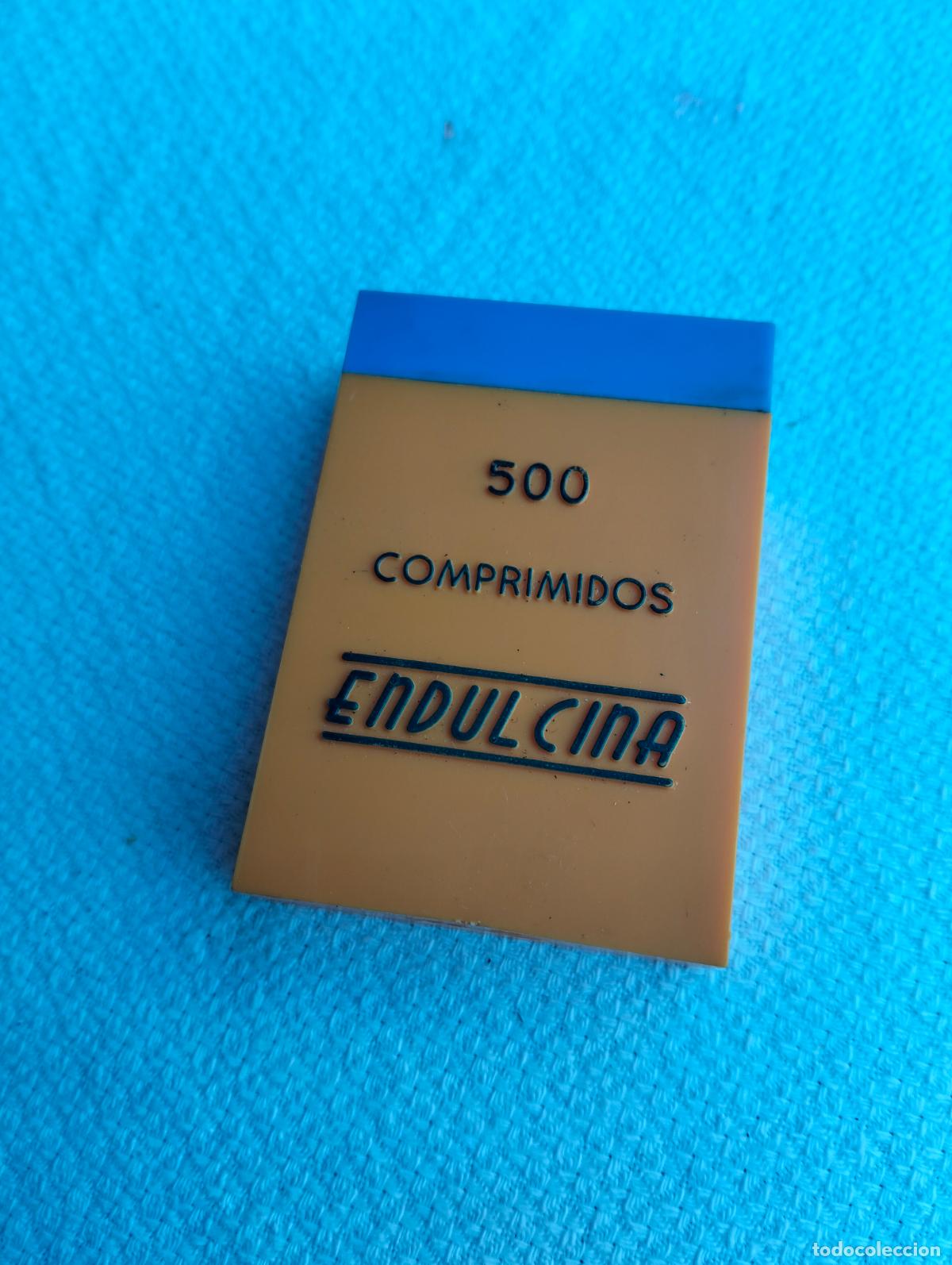Cajas y cajitas met&aacute;licas: Caja peque&ntilde;a de pastillas 500 comprimidos endulcina endulzante alimentario alimenticio vintage