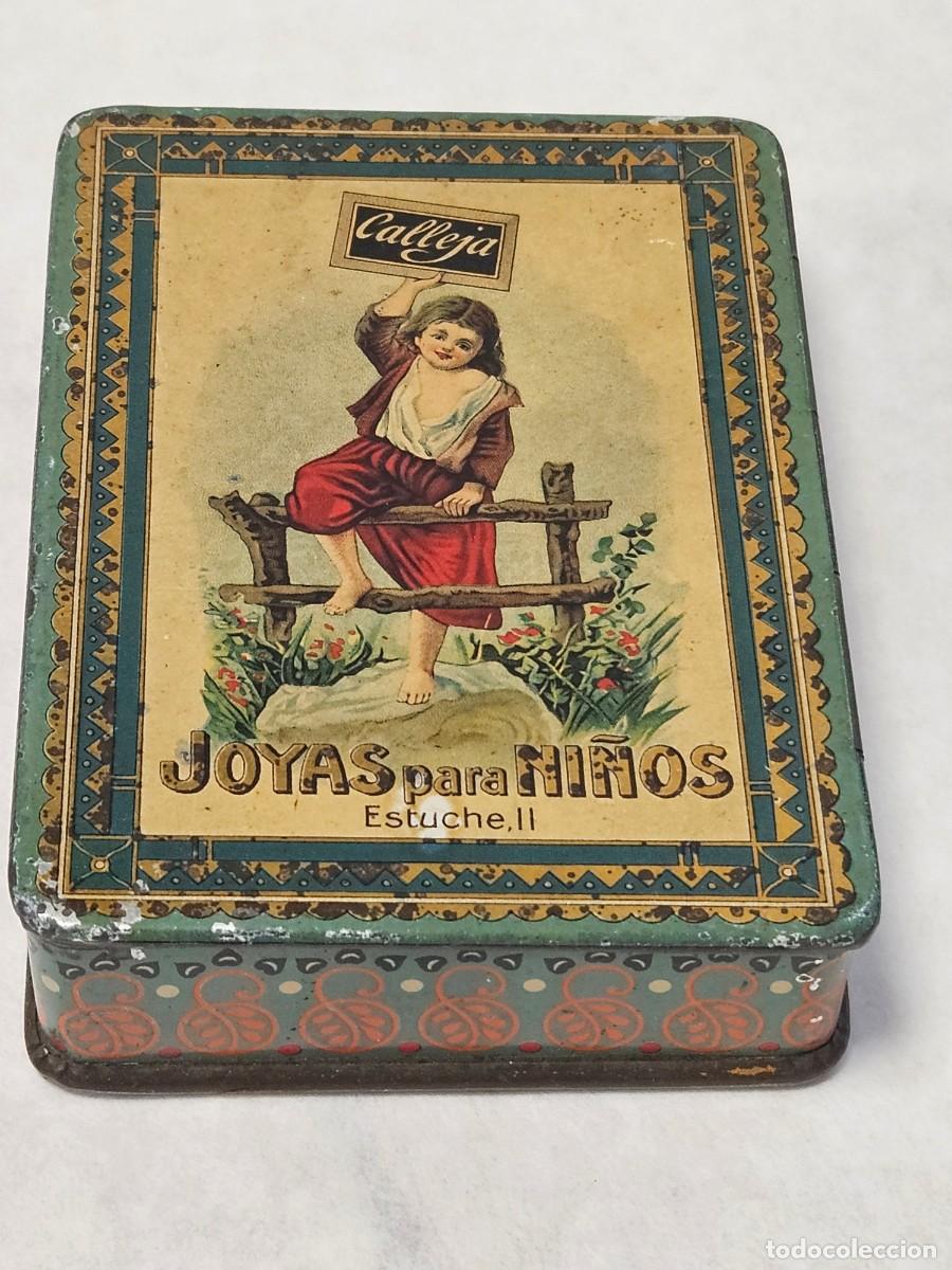 Cajas y cajitas met&aacute;licas: Estuche de Calleja de hojalata n&uacute;mero II joyas de los ni&ntilde;os