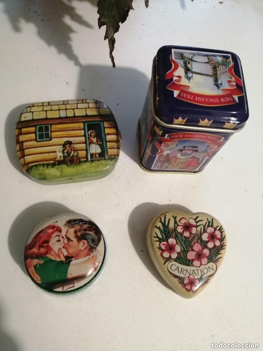 Cajas y cajitas met&aacute;licas: 4 CAJITAS MET&Aacute;LICAS, VINTAGE