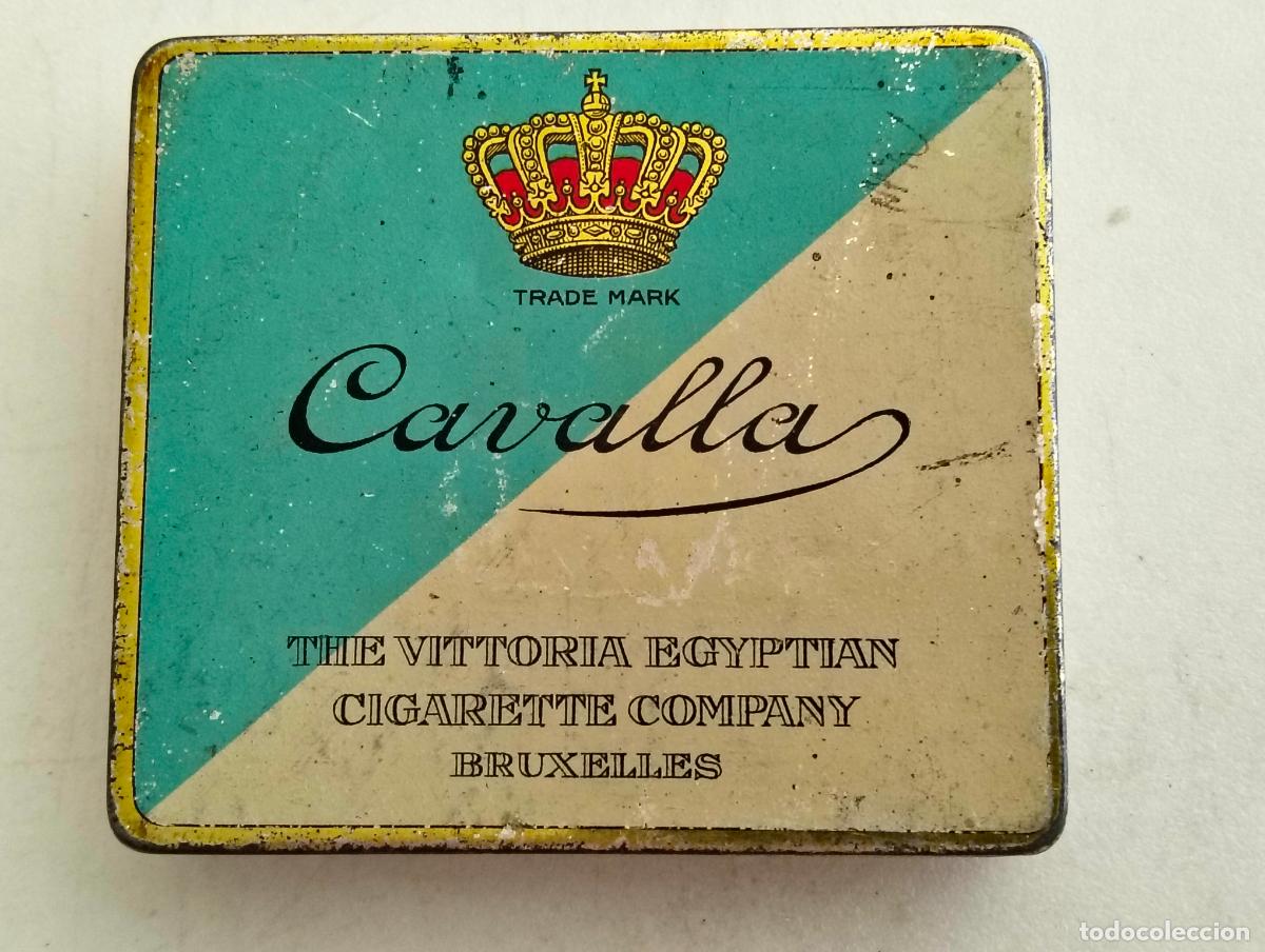 Cajas y cajitas met&aacute;licas: ANTIGUA CAJA METALICA VACIA, THE VICTORIA EGIPTIAN CIGARRETES, CAVALLA