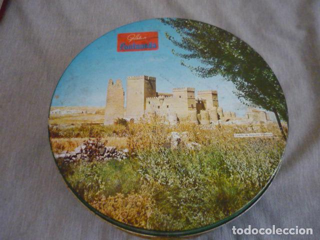Cajas y cajitas met&aacute;licas: CAJA LATA LITOGRAFIADA GALLETAS FONTANEDA 25 X 7 CM