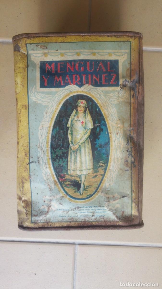 Cajas y cajitas met&aacute;licas: MENGUAL Y MARTINEZ.-LA DAMA.-PIMENTON PURO.-CAJA DE CHAPA ANTIGUA.-ESPINARDO.-MURCIA.